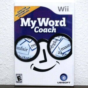 NINTENDO Wii MY WORD COACH, UBISOFT with Instruction Book, Have Fun Improving